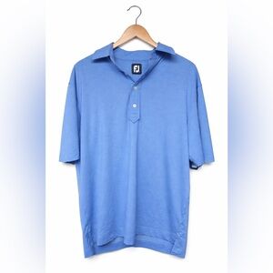 FootJoy Men’s Large Light Blue Polo Shirt Golf Quick Dry